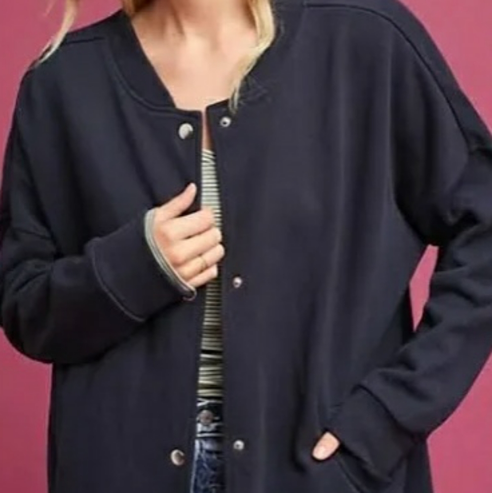 Anthropologie Deletta Murray Coat in Navy Blue Size XS